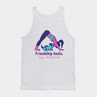 friendship heals yoga with footprints Tank Top